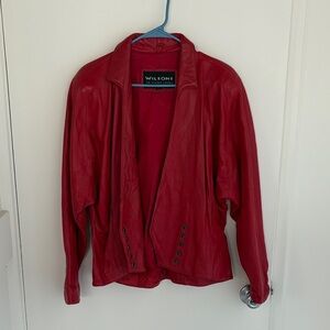 Vintage Wilsons Leather Red Jacket